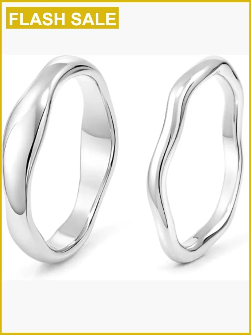 Non Tarnish Waterproof Stackable Rings Dainty Chunky 14K Gold Plated for Women